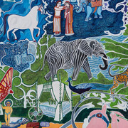 Rekha Rodwittiya, Home is wherever you are (detail), 2026. Courtesy of Sakshi Gallery