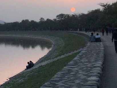 The rising sun