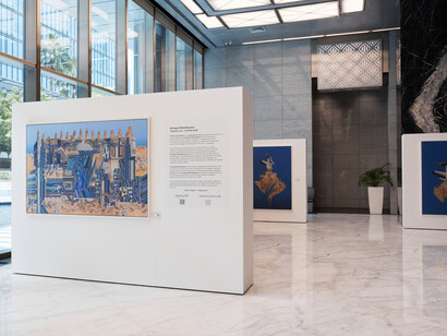 Almagul Menlibayeva, Genius loci. Central Asia, exhibition view. Courtesy of Andakulova Gallery