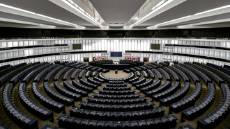 European Parliament meeting hall at Strasbourg, France