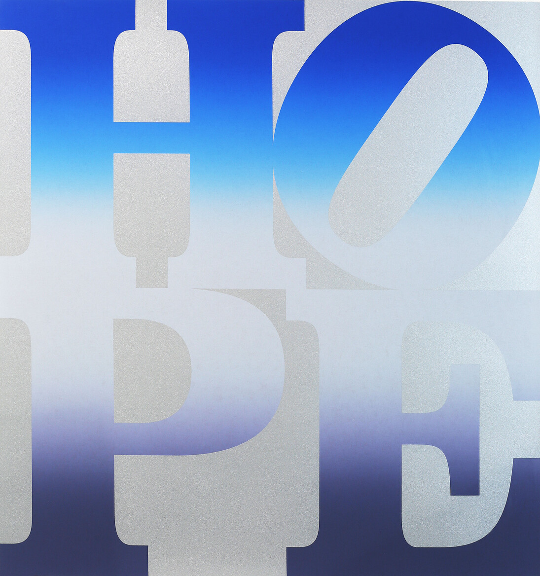 Robert Indiana, Four Seasons of HOPEbook (4_4), (silver), A portfolio of 4 Silkscreen Prints on coventry archival rag, 2012, Edition of 125, 74.9 x 89.2 cm