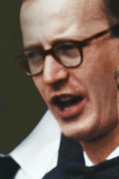 Man attending the Civil Rights March, Washington D.C, USA, 1963