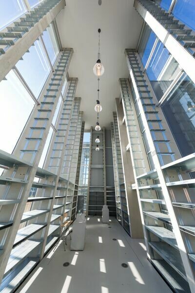 Interno ed esterno  torri del Padiglione Svizzero, © DFAE, Presenza Svizzera