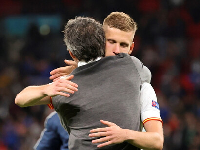 Luis Enrique Martínez con la selección española durante la Eurocopa 2020