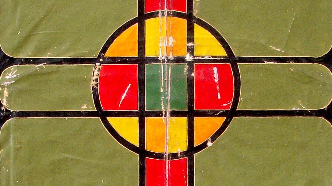 Tim Ellis, United in Different Guises CCIX (detail), 2014, Acrylic, varnish, cotton, and bulldog clips, 76 x 45 cm