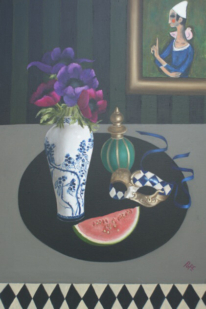 Gail Pope, A Nod to Alberto, still life