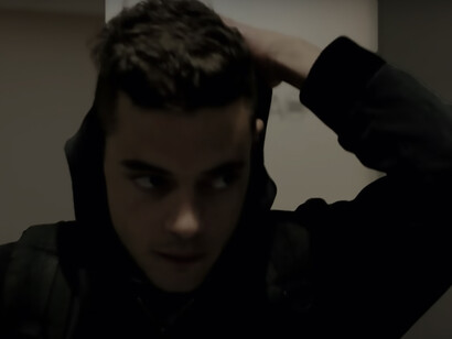 Rami Malek as Elliot Alderson in the show Mr. Robot