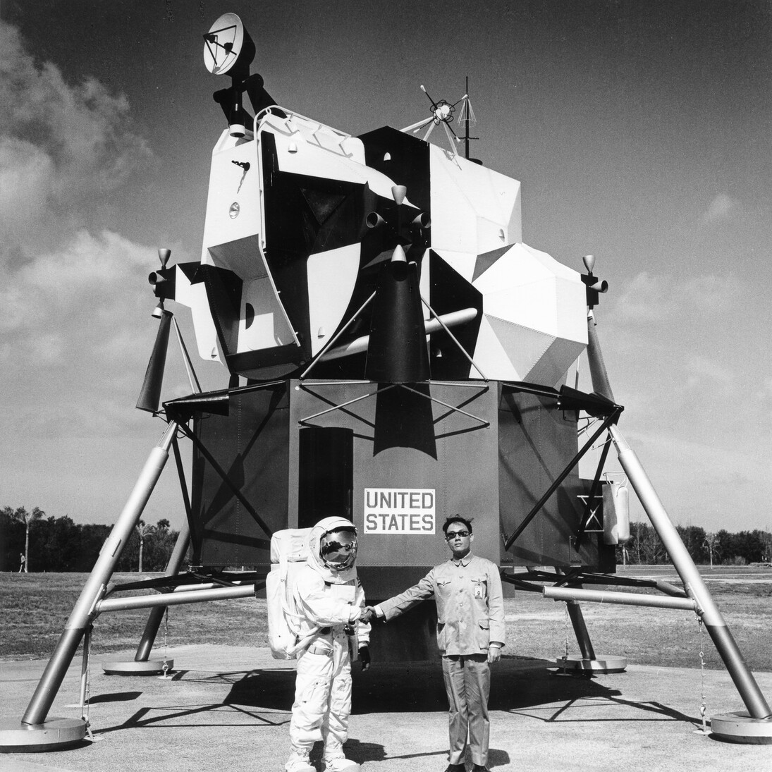 Tseng Kwong Chi, Cape Canaveral, Florida, 1985, Silver Gelatin Print, 38.1 x 38.1 cm / 15 x 15 in.
Edition of 25 
