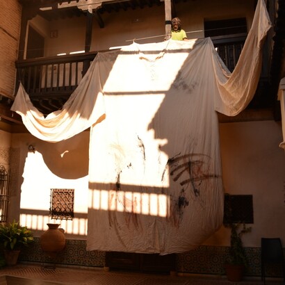 'La camicia di Caravaggio', installazione, anno 2014
