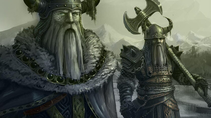 Vikings, as hulking, bearded men 