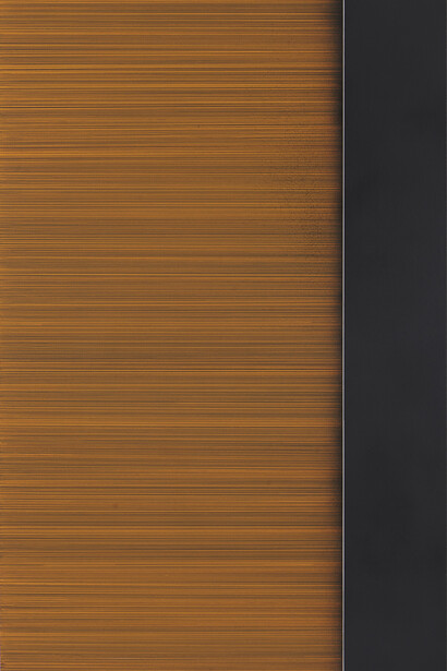 Peter Peri, Yod (for Adam), 2014, Marker pen and spray paint on linen, 175 x 115 cm
