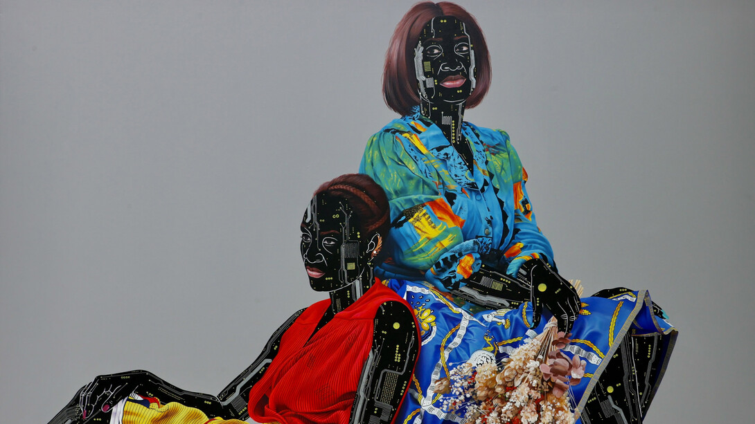 Eddy Kamuanga Ilunga, Eala (detail), 2025. Courtesy of October Gallery