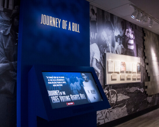 Social Justice Gallery, Exhibition view. Courtesy of LBJ Presidential Library