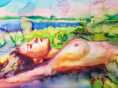 Elena Chestnykh, Dreaming by the River, 2023. Courtesy the artist and The Untitled Space, NYC