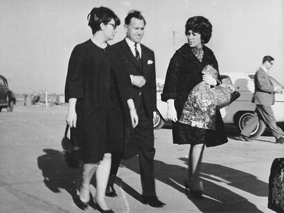 Jole De Maria nel 1965 al suo arrivo all’aeroporto di Cordoba in Argentina