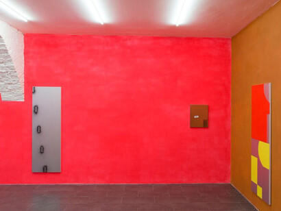 Nick Oberthaler featuring Nico Vascellari, Exhibition view. Courtesy of Galerie Emanuel Layr