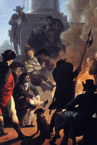 Nicolas-Antoine Taunay, El vivac de los sans-coulottes, 1790 (detalle)