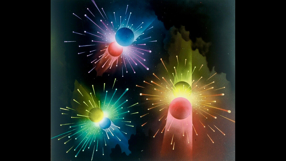 Antonio Petrucelli (1907-1994), Colliding Planets, Life Magazine published, “The World We Live In," November 7, 1953, 12x11 inches, gouache on board, estate stamp verso. Courtesy of Helicline Gallery