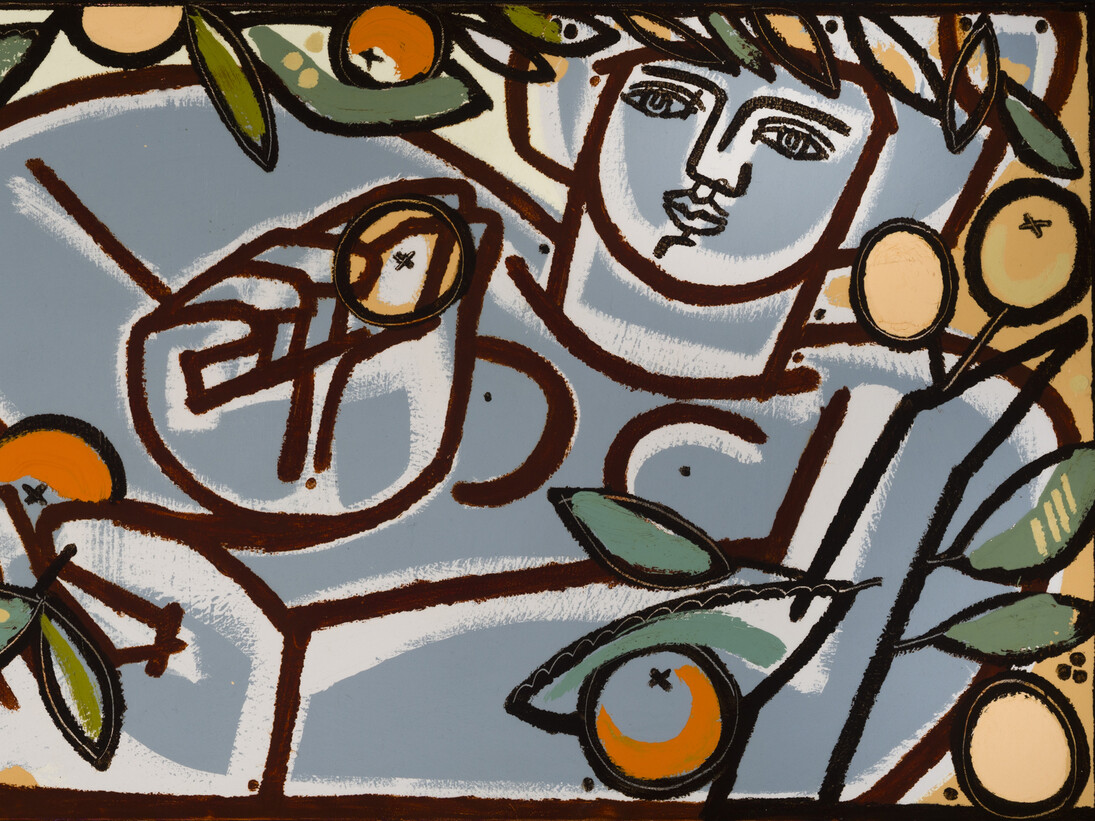 America Martin, Grapefruit and Oranges 
Oil and Acrylic on Canvas
32" x 72"
