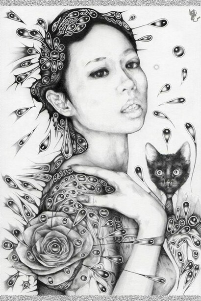 Yukihiro Murai, Momo, Digital Print on Metallic Paper, 11.5" x 8.5"