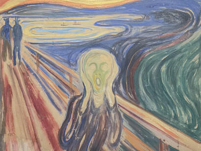Como en El grito, de Munch, el horror toma forma en el paisaje al contemplar el censo de los desaparecidos sin dejar rastro tras alcanzar suelo europeo. Edvard Munch (1863-1944). "El grito". 1893. Museo Munch de Oslo, Noruega