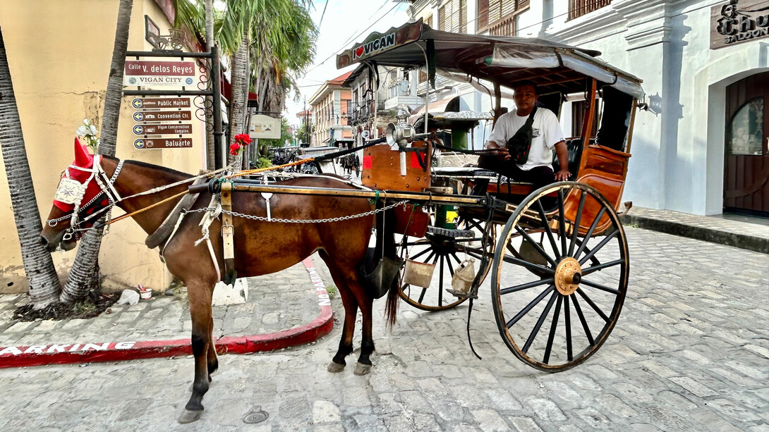 Horse-drawn carriages called kalesa © Alma Reyes