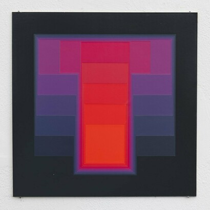 Karl Gerstner, Color Sound, ca. 1970s, acrylic on cardboard
. Courtesy of the artist and Meredith Rosen Gallery