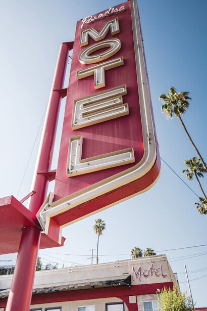 Paradise Motel, Sunset Boulevard, Los Angeles, California, Stati Uniti