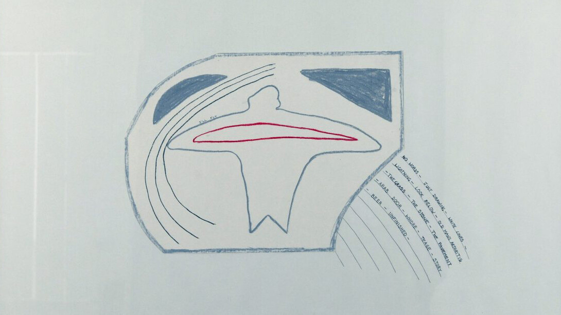 David Tremlett, drawing #3 (I’ll fly), 1982. Per gentile concessione di Palazzo Magnani