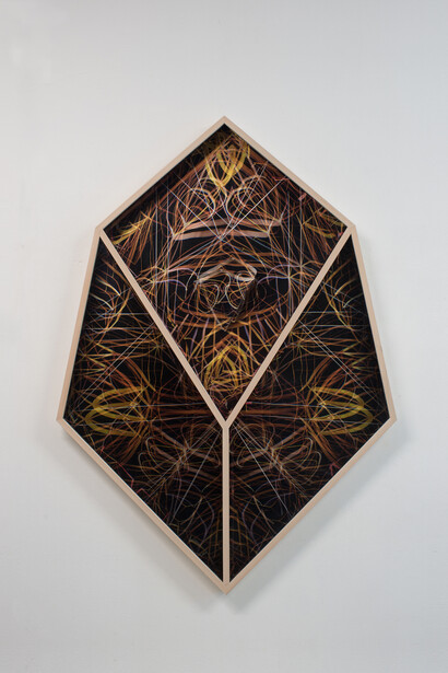 Maurizio Donzelli, Mirror stella danzante, 2015, 
169 x 120 x 8,5 cm, Tecnica mista in box
