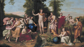 Anton Raphael Mengs, 1728-1779, "Parnassus#, Hermitagemuseum, San Petersburgo, Rusia