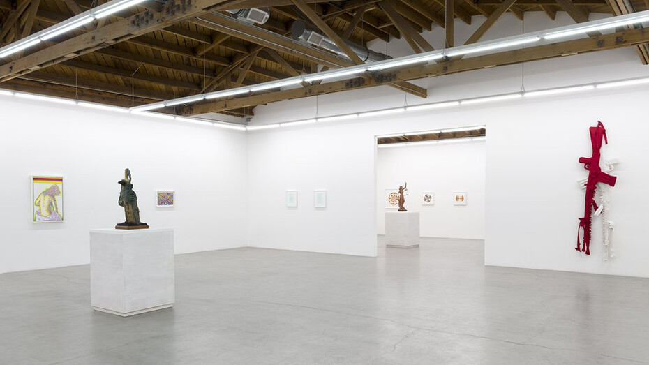 Linda Vallejo, select works, 1969 - 2024, exhibition view. Courtesy of parrasch heijnen gallery