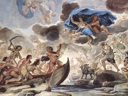 Luca Giordano, El barco de Caronte, el sueño de la Noche y Morfeo