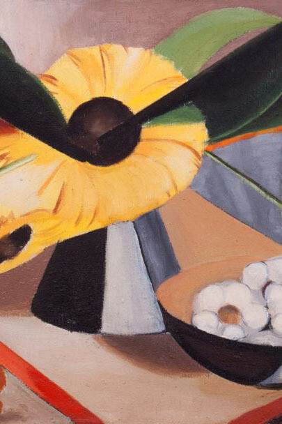 Dusti Bongé, Sunflowers & Squash, 1944, Oil on canvas, Collection of the Dusti Bongé Art Foundation