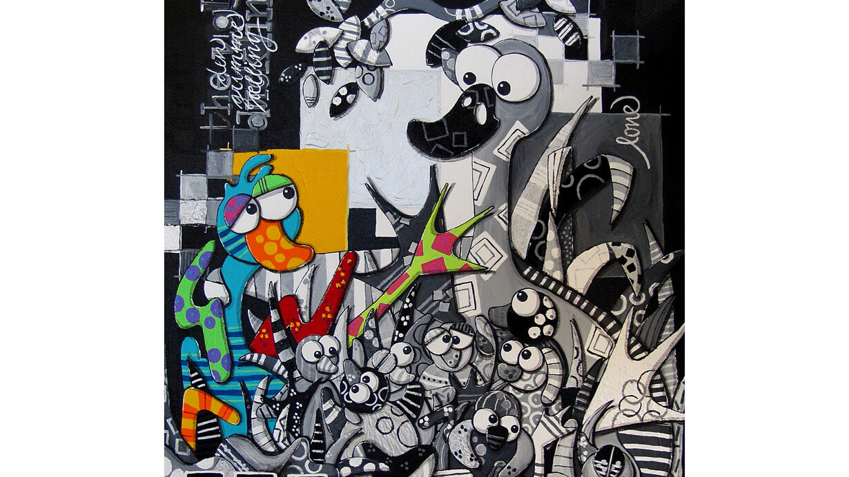 Lone Hedegaard, The Ugly Duckling, Acrylic on Canvas, 47" x 39.5"