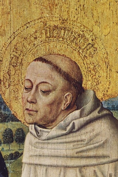 Bernardo da Chiaravalle sostenne con forza Innocenzo II nella lotta per il papato contro l'antipapa Anacleto II, usando la sua influenza per ottenere il riconoscimento di Innocenzo da parte delle potenze europee. Nella foto: dettaglio del dipinto del Maestro della vita della Vergine, "Maria con il bambino e San Bernardo", 1480