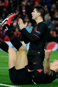 Die Matchwinner der Colchoneros in Liverpool: Álvaro Morata und Marcos Llorente