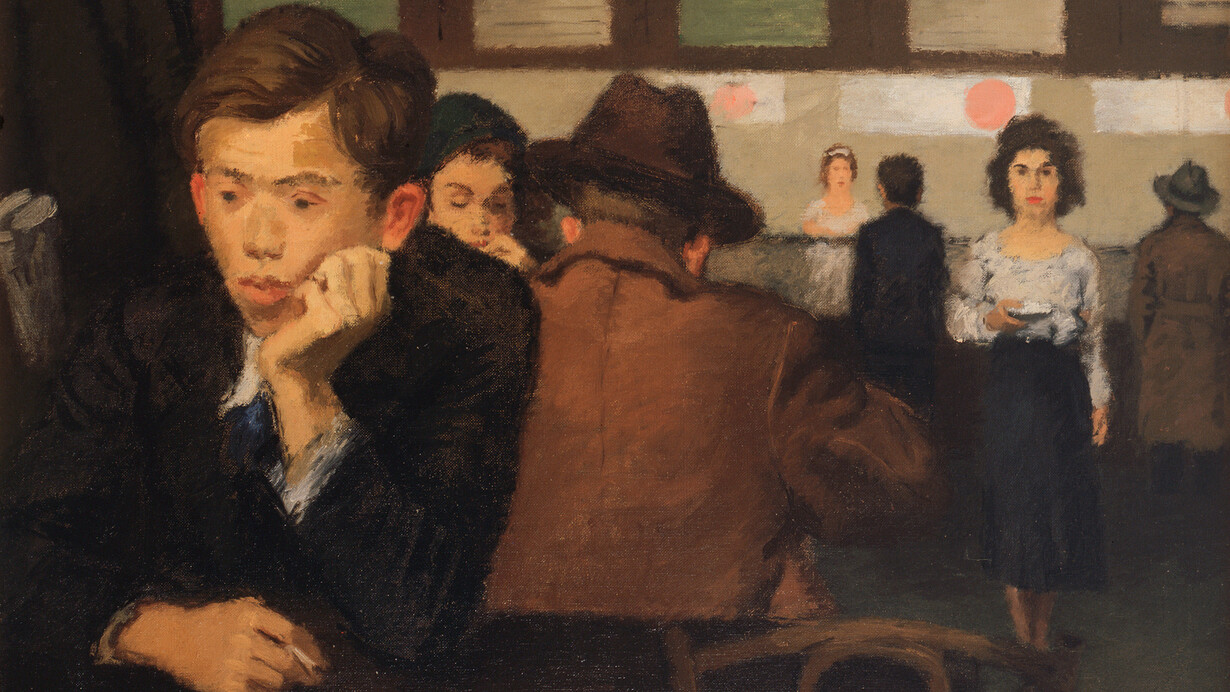 Raphael Soyer, Cafeteria (NFS) (detail), 1933. Courtesy of Forum Gallery
