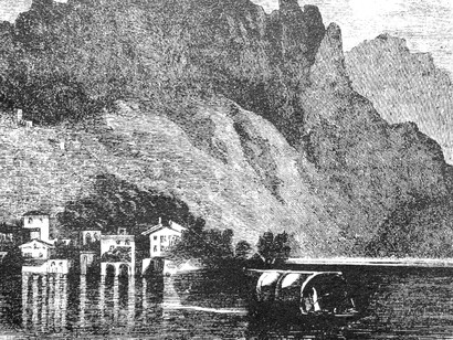 Illustrazione tratta da "I promessi sposi", capitolo 8, l'Addio ai Monti. Francesco Gonin, edizione 1840