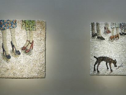 Francisco Mayor Maestre, Overheard conversations, exhibition view. Courtesy of Evoke Contemporary