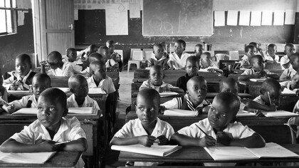 Engaged and eager to learn, these young students in a school in KwaZulu-Natal, South Africa, embody the future of South Africa's educational landscape