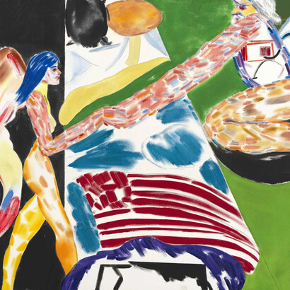 R. B. Kitaj, Los Angeles no. 16 (Bed) (detail), 2001. Courtesy of Pippy Houldsworth Gallery