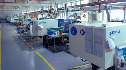 An industry that makes mechanical parts in China using injection molding, the most common and economical process for the mass production of high-performance engineering plastics