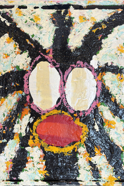 Jack Kabangu, Dark face painting (lyset i sneen / the light in the snow) (detail), 2026. Courtesy of Mindy Solomon Gallery