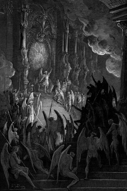 Gustave Doré- Ilustración para «El paraíso perdido» de John Milton