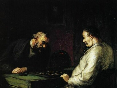 «Jugadores», Honoré Daumier