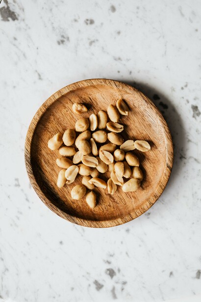 Peanuts in a dish