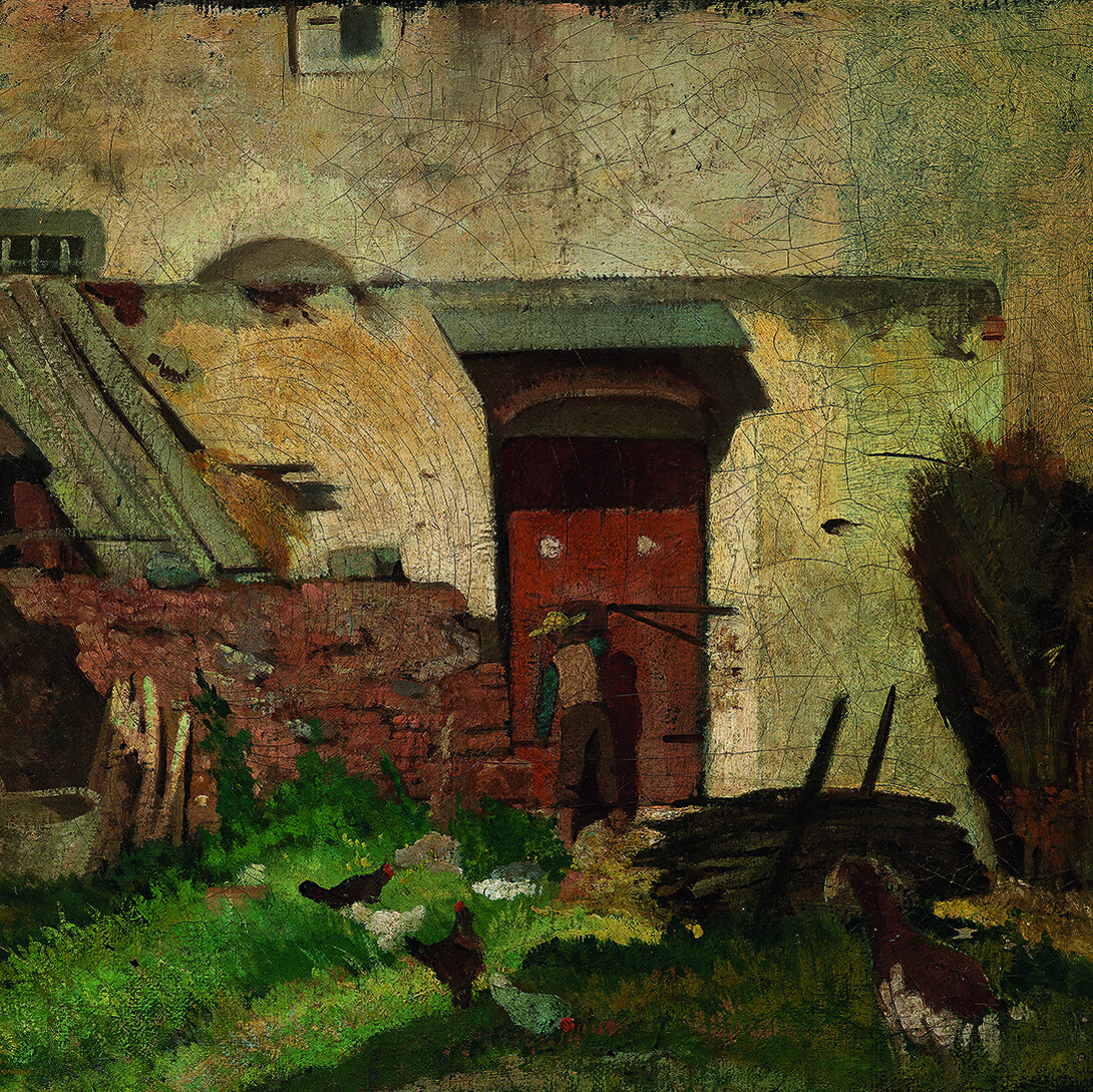 Giovanni Fattori, La porta rossa, 1862-63