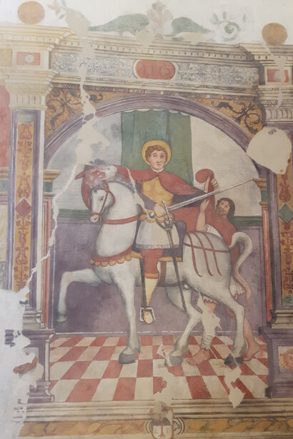 Affresco nella chiesa di Clauzetto
