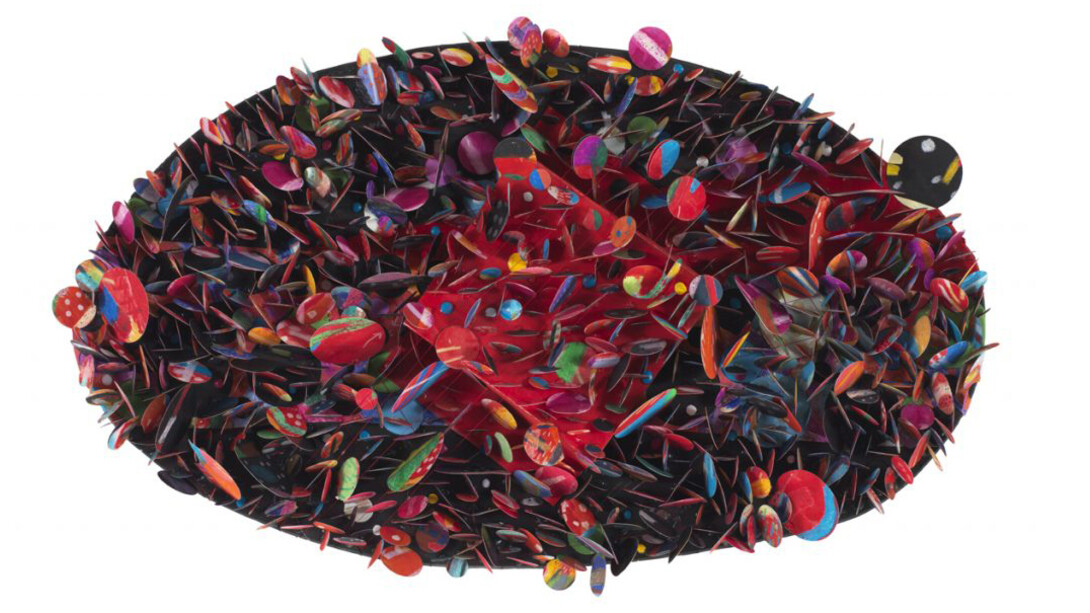 Untitled #5B (Krakatoa), 2007, mixed media on paper collage. Courtesy of the artist and Garth Greenan Gallery, New York
